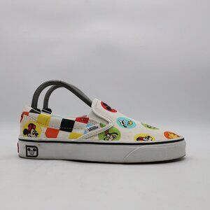 Vans Disney 50th Anniversary Mickey & Friends Women's 7.5 Slip-On White Sneakers